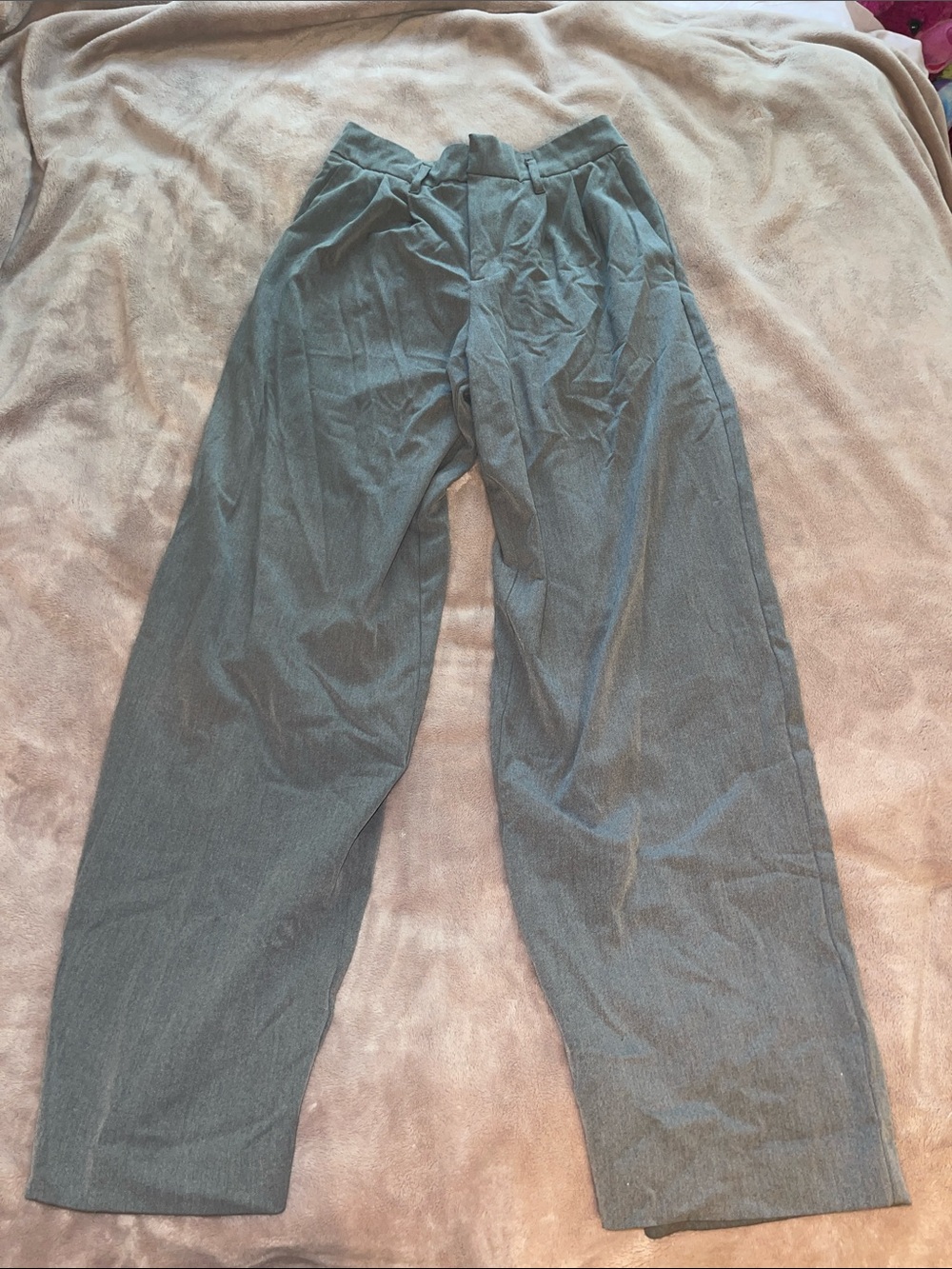 a new day Wide-Leg Pleated Pants in Charcoal Gray